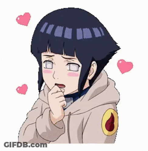 A Pixel Art Drawing Of A Girl With Hearts Around Her Head . GIF