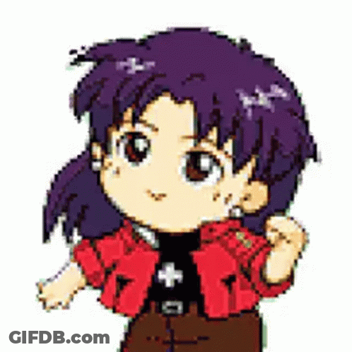 A Pixel Art Drawing Of A Girl With Purple Hair GIF