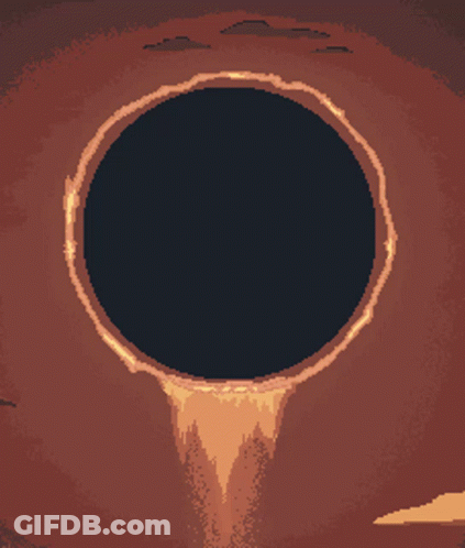 A Pixel Art Drawing Of A Hole In A Rock GIF