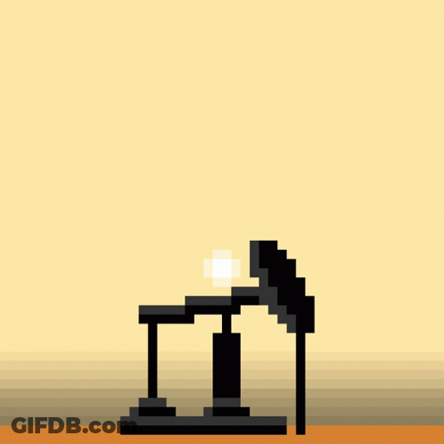 A Pixel Art Drawing Of A Lamp With The Letter I Visible GIF