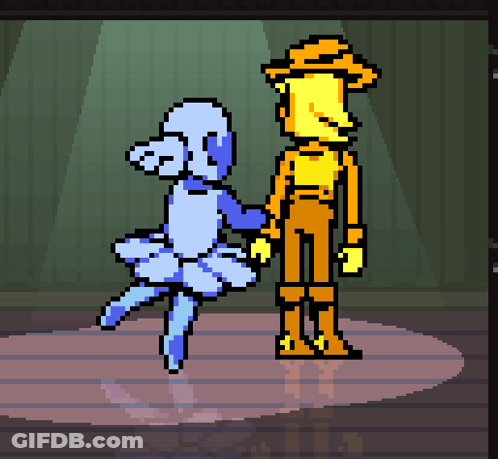 A Pixel Art Drawing Of A Man And A Woman GIF