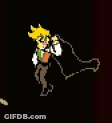 A Pixel Art Drawing Of A Man Holding A Rope GIF