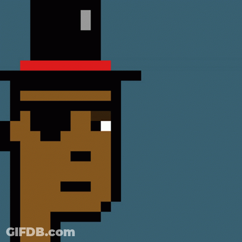 A Pixel Art Drawing Of A Man Wearing A Top Hat And A Hook GIF