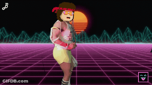 A Pixel Art Drawing Of A Man With The Letter B On The Bottom Right GIF