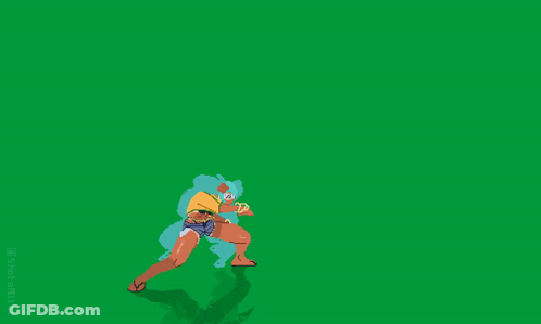 A Pixel Art Drawing Of A Person Doing A Handstand In Front Of The Brazilian Flag GIF