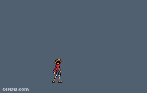 A Pixel Art Drawing Of A Person Holding A Large Balloon GIF