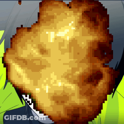 A Pixel Art Drawing Of A Person 'S Face With A Yellow Object In The Background GIF