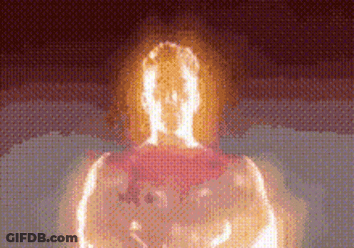 A Pixel Art Drawing Of A Person Surrounded By Fire GIF