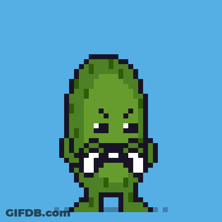 A Pixel Art Drawing Of A Person With Flames Behind Him GIF