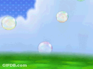 A Pixel Art Drawing Of A Pokemon With Bubbles In The Background GIF