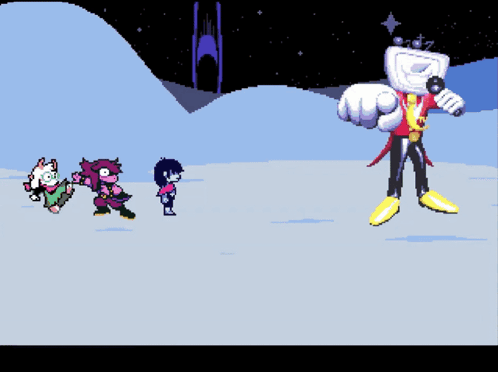 A Pixel Art Drawing Of A Robot With A Microphone On Its Head GIF