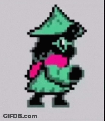 A Pixel Art Drawing Of A Sheep Wearing Sunglasses And A Green Hat . GIF