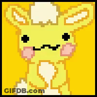 A Pixel Art Drawing Of A Sheep With A Mustache GIF