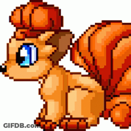 Pixel Art Squirrel With Hat GIF