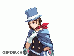 A Pixel Art Drawing Of A Woman Wearing A Top Hat GIF