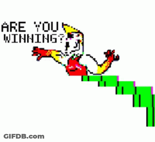 Pixel Art Are You Winning Cartoon GIF