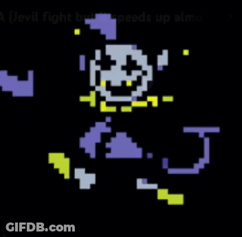 A Pixel Art Of A Cartoon Character With A Skull On It GIF