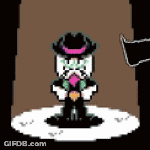 A Pixel Art Of A Cat Wearing A Cowboy Hat GIF