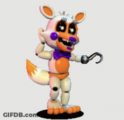 A Pixel Art Of A Fox Holding A Cane And Smiling . GIF