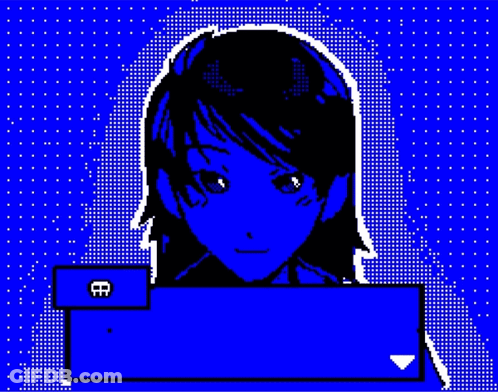 A Pixel Art Of A Girl Saying You 'Re Pretty Cool !!! GIF
