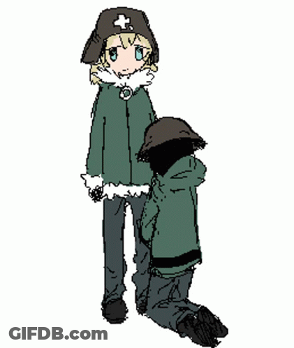 A Pixel Art Of A Girl Wearing A Hat With A Cross GIF