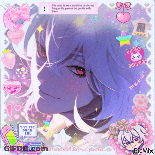 A Pixel Art Of A Girl With A Speech Bubble That Says " Try Me Bad Lol " GIF