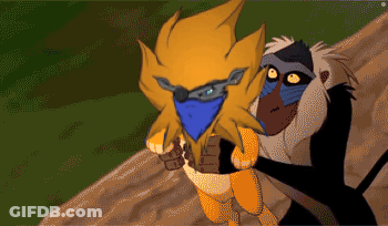 A Pixel Art Of A Lion And A Monkey GIF