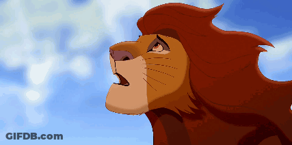 A Pixel Art Of A Lion With A Blue Sky Background GIF