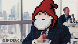 A Pixel Art Of A Man In A Suit With A Beard GIF