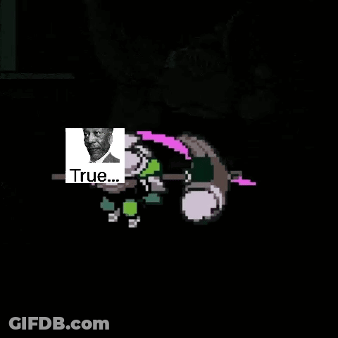 A Pixel Art Of A Man With A Beard And The Words True GIF