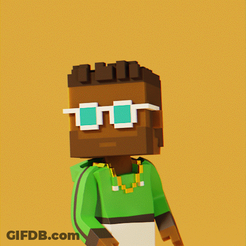 A Pixel Art Of A Man With A Speech Bubble That Says You Rock GIF