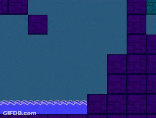 A Pixel Art Of A Mermaid With Blue Hair And A Star In Her Hair GIF