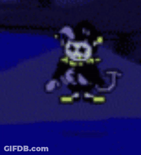 A Pixel Art Of A Monkey With A Tail Standing On A Dark Blue Background . GIF