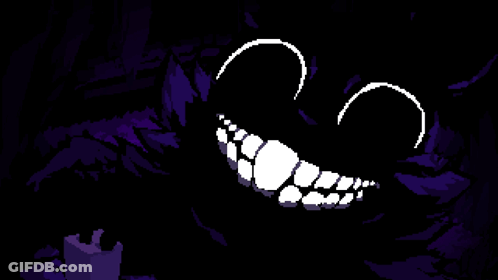 A Pixel Art Of A Mouse With Purple Teeth GIF