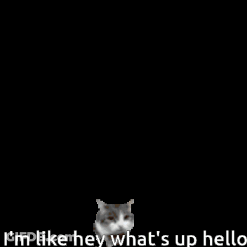 A Pixel Art Of A Nuclear Explosion With The Words I 'M Like Hey What 'S Up Hello GIF