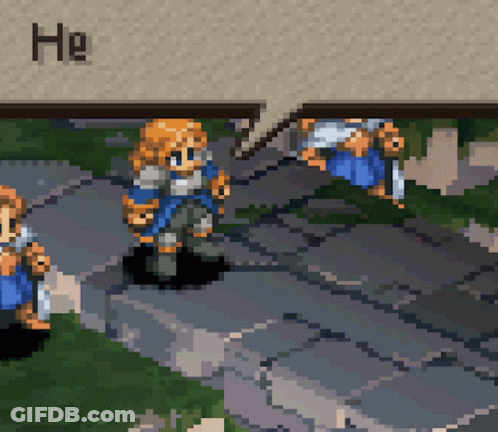 A Pixel Art Of A Person With The Word He On The Bottom GIF