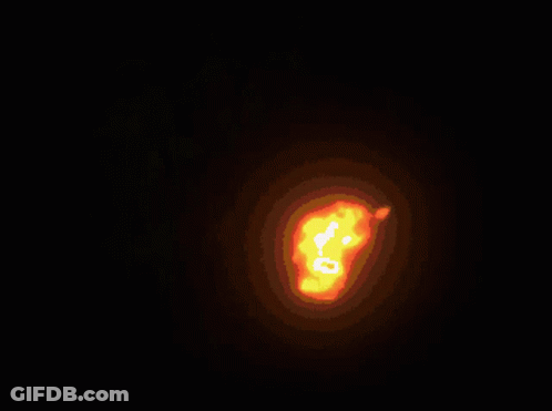 A Pixel Art Of A Se Logo With Flames GIF