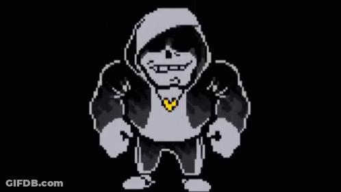 A Pixel Art Of A Skeleton Wearing A Hood And Sunglasses . GIF