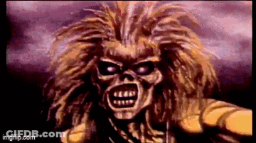A Pixel Art Of A Skeleton With A Very Long Haired Head GIF