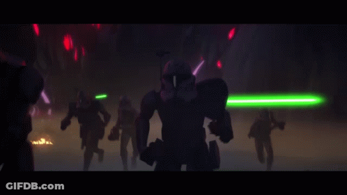 A Pixel Art Of A Storm Trooper Shooting A Laser GIF