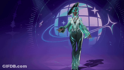 A Pixel Art Of A Woman In A Turquoise Outfit GIF