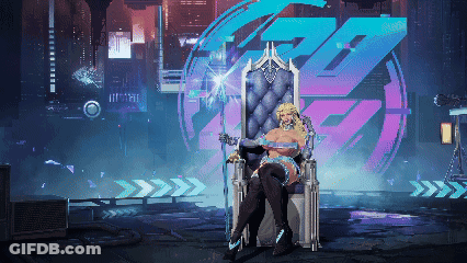 A Pixel Art Of A Woman Sitting In A Chair In Front Of A Sign That Says Zz GIF