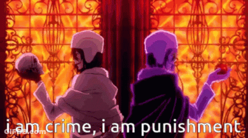 A Pixel Art Of Two Men Standing Next To Each Other Holding Skulls . GIF