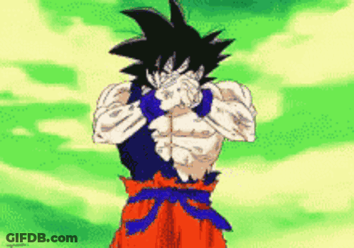 A Pixelated Image Of A Dragon Ball Z Character Covering His Face GIF