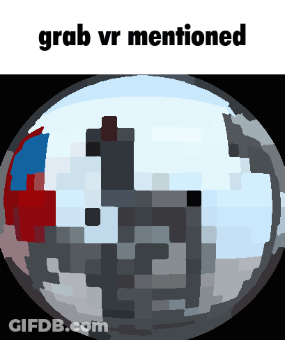 A Pixelated Image Of A Globe With The Words Grab Vr Mentioned Above It GIF