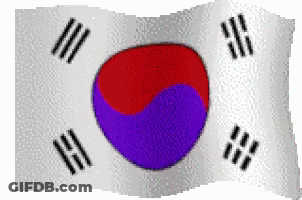 A Pixelated Image Of A Korean Flag GIF