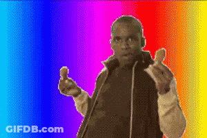 A Pixelated Image Of A Man Holding A Chicken Wing GIF