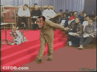 A Pixelated Image Of A Man Running On A Red Carpet With The Website 4Gifs.com In The Lower Right Corner GIF