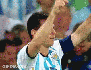 A Pixelated Image Of A Man Wearing A Blue And White Jersey GIF