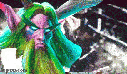 A Pixelated Image Of A Man With Green Hair And Beard GIF